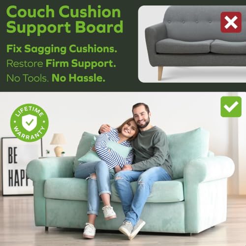 Image of BEN'SHOME Couch Cushion Support, Fix Sagging Loveseats | 48-54.5 inch x 21.5 inch | Thick 0.5״ Wood Boards Under Cushions with Anti-Slip Fabric to Repair Sagging Loveseat Springs, Worn Sofa Replacement