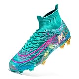 JIEBUNIAO Men's Soccer Boots Cleats Professional Spikes Women Shoes Athletic Football Training Sneak