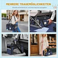 TEUEN Weichseitige Katzentransportbox Flugzeugtauglich Faltbare – Ansicht 8