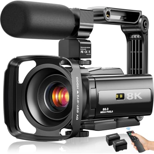 FlyFrost 8K Video Camera 88MP UHD WiFi Vlogging Cameras for YouTube 18X Digital Zoom IR Night Vision...
