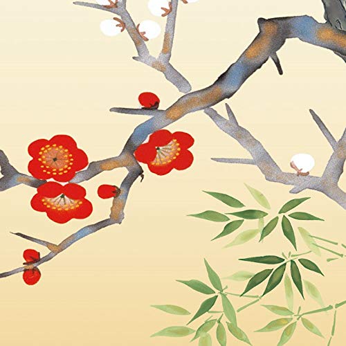 絵画石　松竹梅　鑑賞石　縁起物 赤富士陶板・大変縁起がいい、めでたい松竹梅「赤富士 めでたい