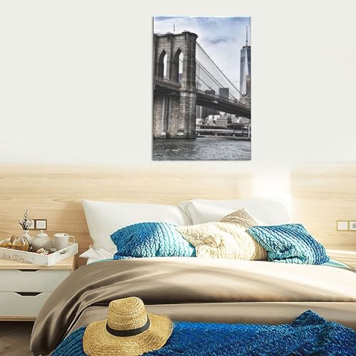 Toile murale moderne pont de Brooklyn pour mur vide - 6