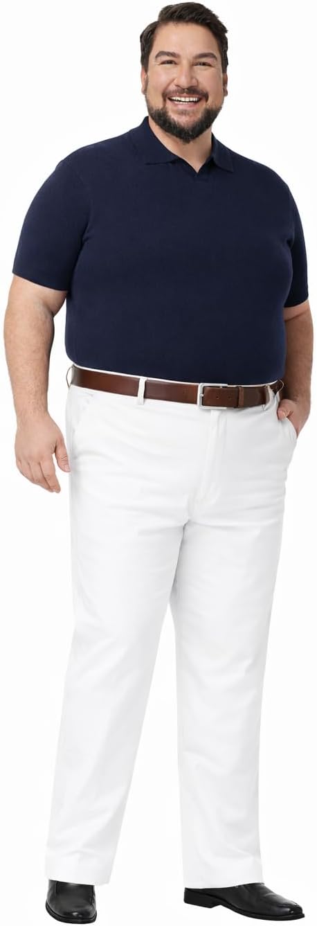 Mens Classic Fit Golf Pants Stretch Dress Pants 30''/32''/34'' Lightweight Casual Suit Pants with Pockets - Image 6