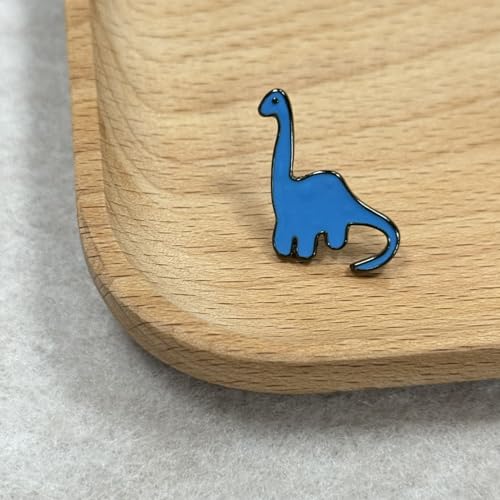 Image of KILIPOL Blue Dinosaur Enamel Pin Cartoon Animal Brooches Badge Funny Enamel Lapel Pin Clothes Bag Backpacks Lapel Badge Brooch Pn