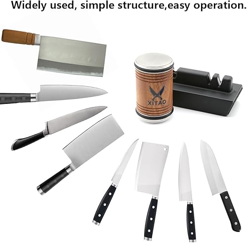 Miniatura 6 de XITAO Afilador de cuchillos rodantes con discos de diamante y cerámica, kit de afilador de cuchillos, moler y pulir las cuchillas y tijeras, ángulo