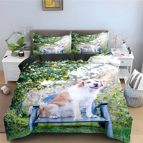 Housse de couette 200x200 microfibre抗皱透气面料带隐形拉链动物三件套