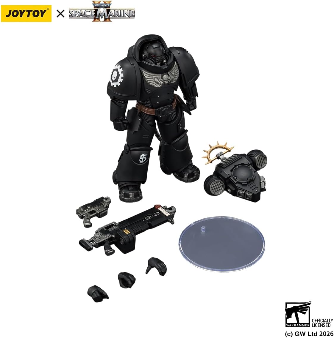 JOYTOY Action Figures Warhammer 40K 5inch Game Edition Heavy Intercessor with Heavy Bolt Rifle and Bolt Pistol 1/18 Movable Model Collectible Figurine Ages 15+ (Iron Hands)