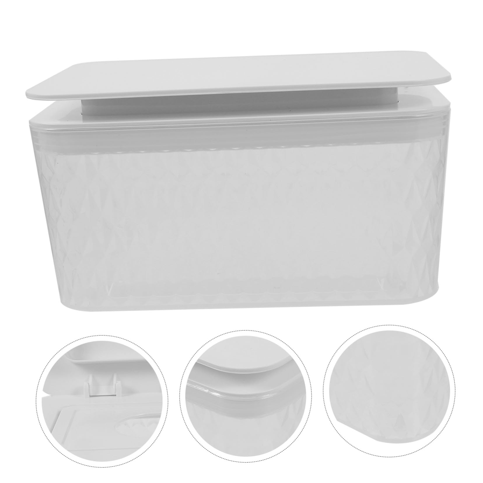 Caja para Toallitas Húmedas Rellenable Tapa, Compacta Plástico, Blanco
