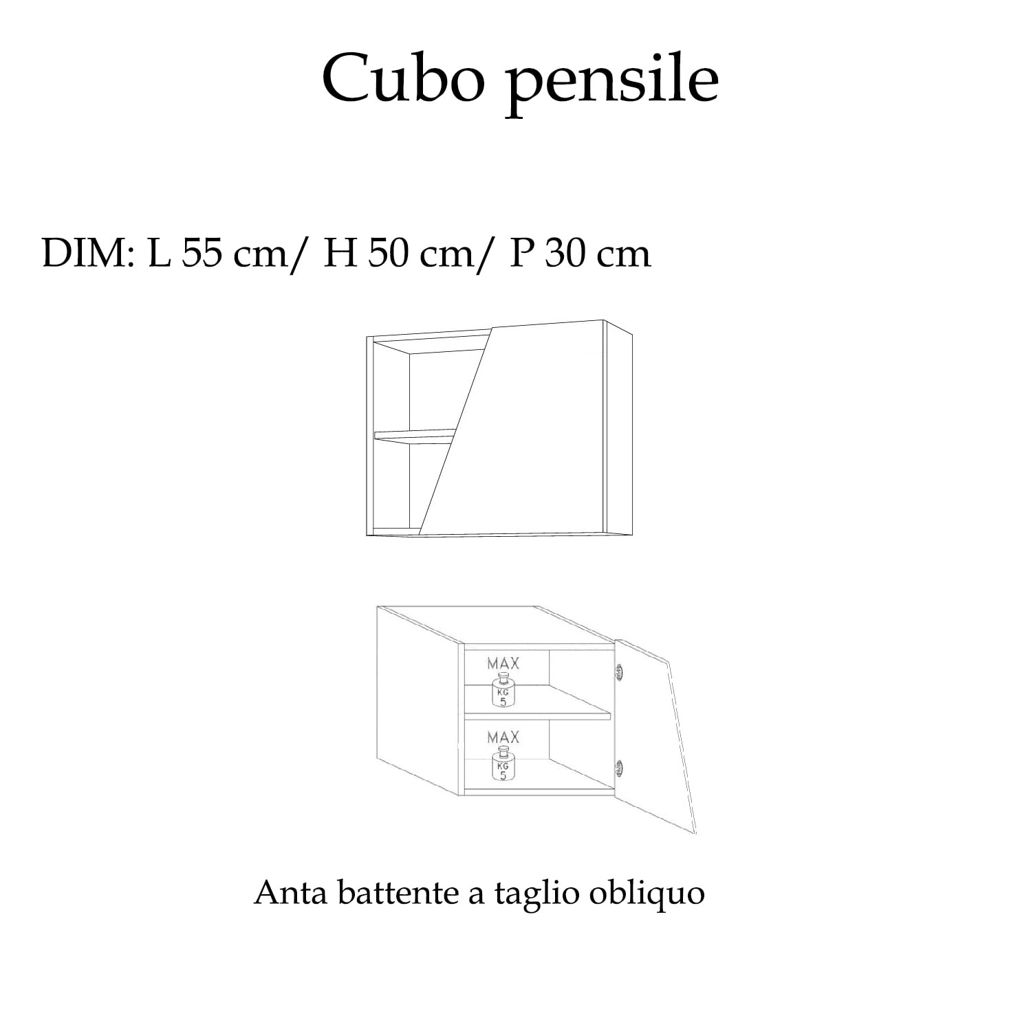Parete Attrezzata Soggiorno Design Moderno 276x175 cm Composto da 2 Pensili 3 Cubi e Mobile Porta TV Sospeso con 2 Ante Rovere Beige e Grafite PAL81