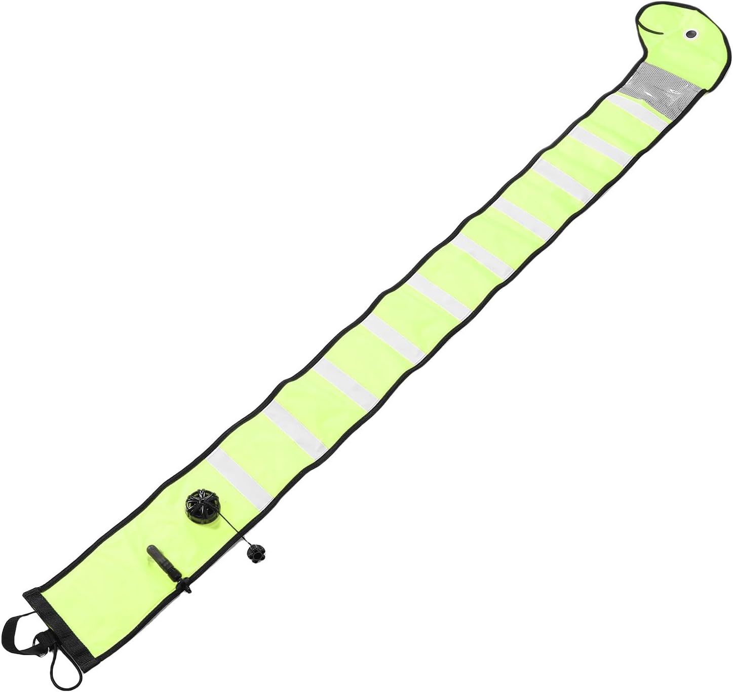 Focket Surface Marker Buoy, 180x15cm Inflatable Dive Flag Leakproof DSMB with Air Release Valve for Diving Snorkeling Water Sports Safety
