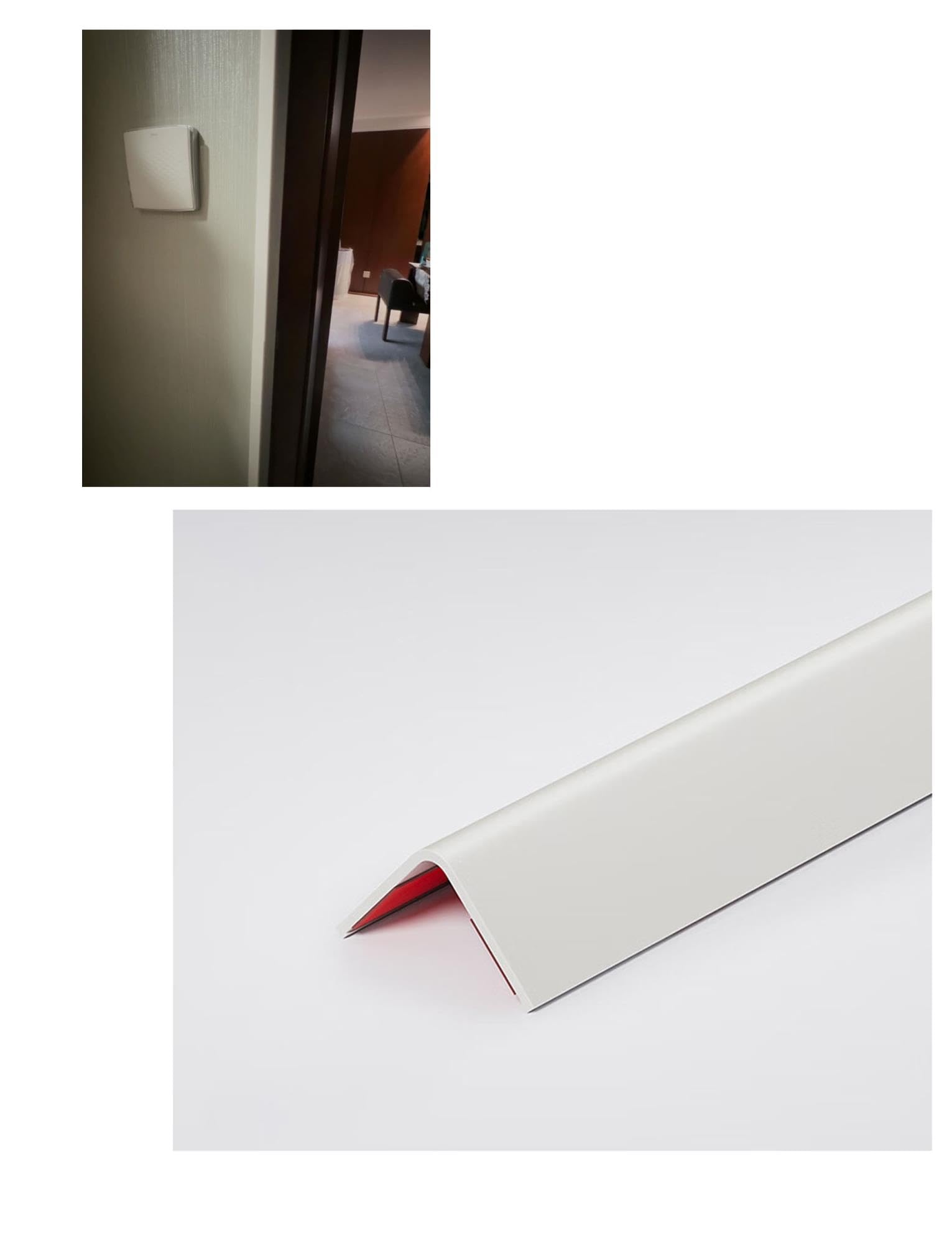 Genérico Protector de Esquinas PVC para Pared, Perfil Autoadhesivo