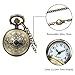 JewelryWe Christmas Gifts Women's Spider-Web Carving Pattern Antique Delicate Pocket Watch with 31.5 inch Chain