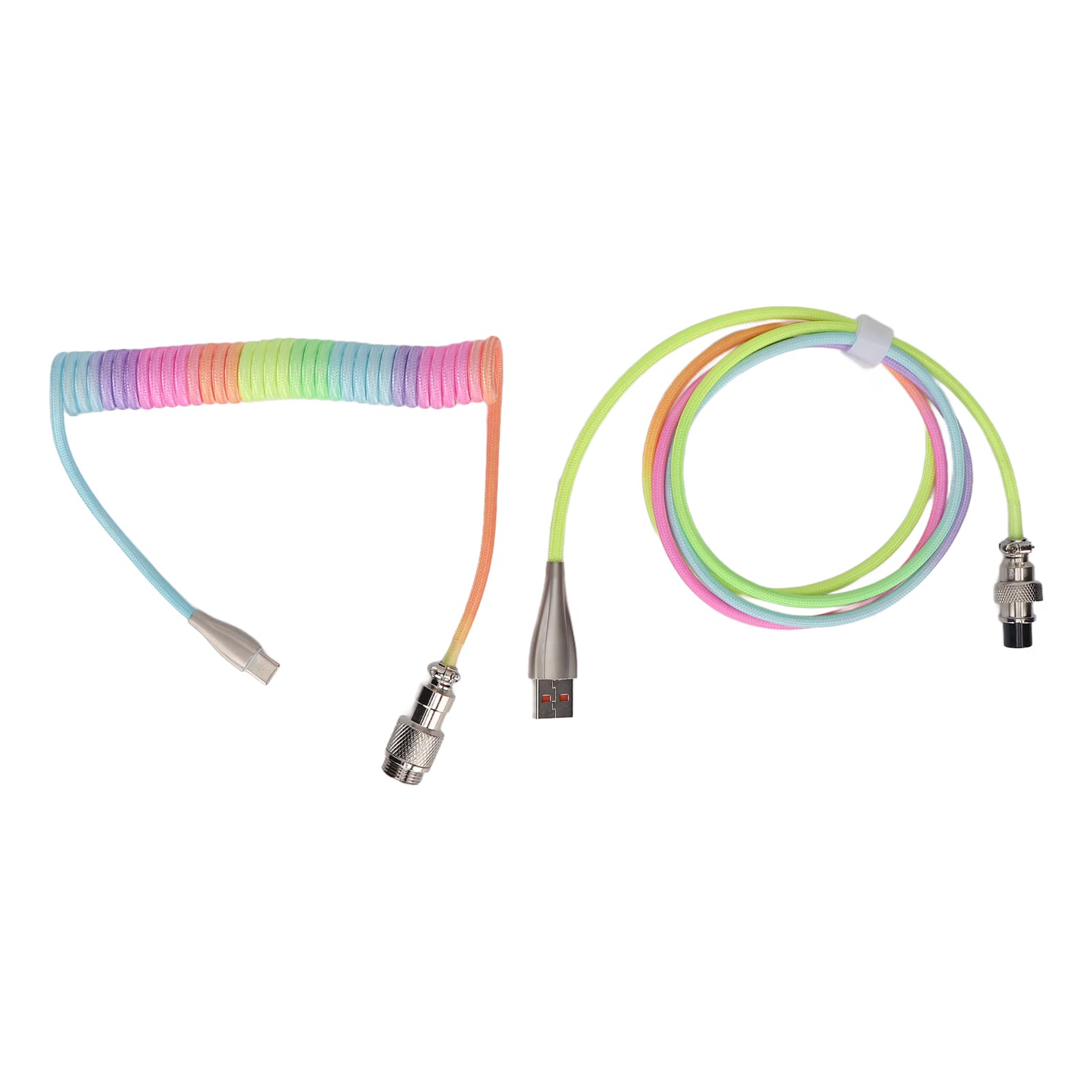 USB C Coiled Keyboard Cable Braided Mechanical Keyboard Cable With Detachable Metal Cord 15m Usb C To Usb A I3539935640