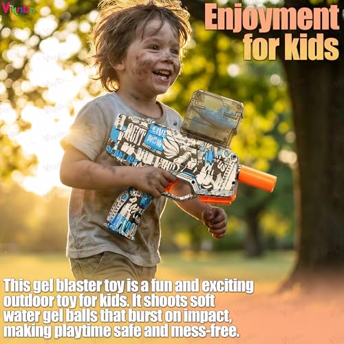 Image of VikriDA MP9 Gel Blaster Gun - Automatic Small Balls Shooter with for Adults - Multicolor