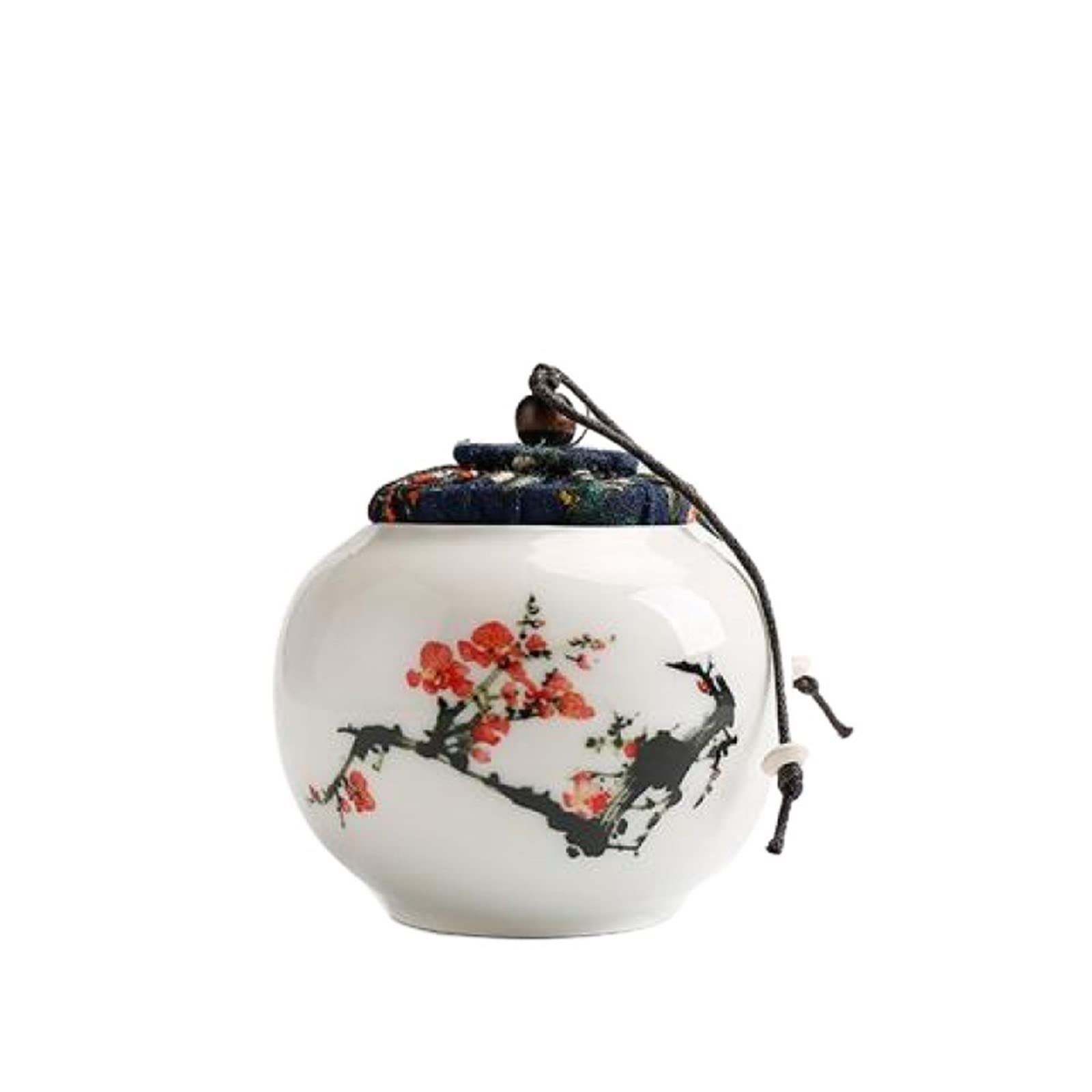JINGYAN Tea Storage Jars Ceramic Sealed Jar Storage Household Box Living Room Coffee Table Decoration Desktop Ornaments