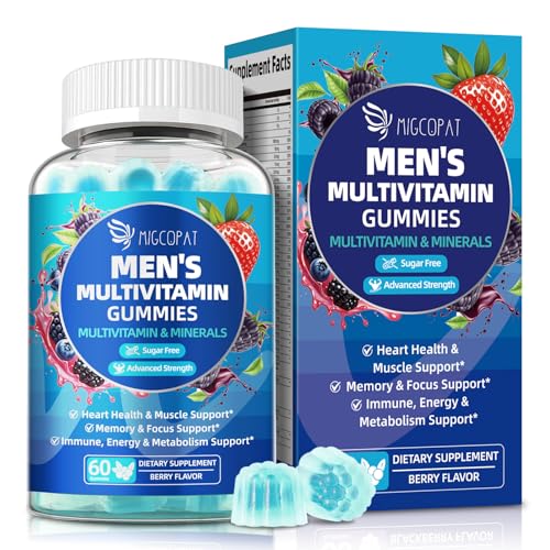 12% off - Migcopat Multivitamin for Men, Mens Multivitamins Gummies w/Omega-3, Probiotics, Inositol, Folate,...