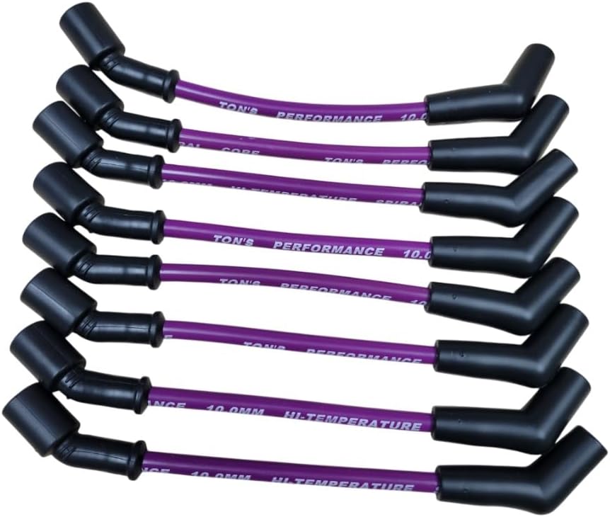 Ton's Performance 10mm 11" Purple Spark Plug Wires, Compatible with CHEVY LS LS1 LT VORTEC 4.8 5.3 6.0 6.2 TONS-LS11-PUR-10MM