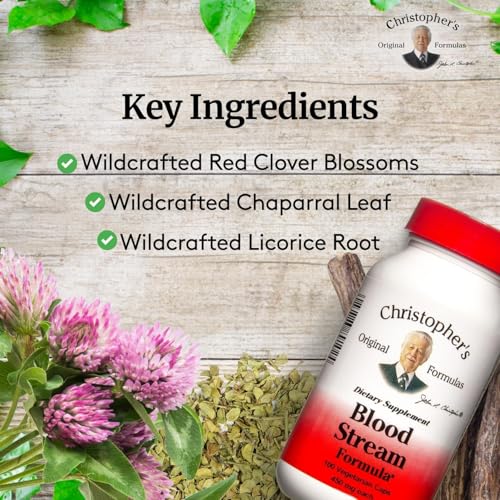 Image of Christopher's Original Formulas Blood Stream Formula - Blood Circulation Supplements - Supports Vein Elasticity, Clean & Pure Bloodstream