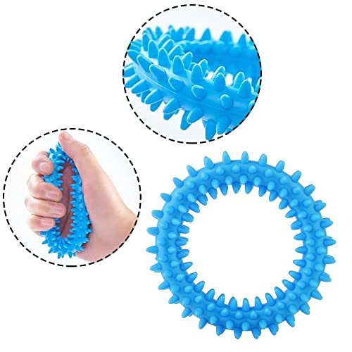 DAQUSU 3Pcs Welpe Zähne Kauen Spielzeug Naturkautschuk Spielzeug Kleiner Hund Ring 360° Oral Zähne Beruhigen Jucken Welpe Kauen für mittlere kleine Hunde
