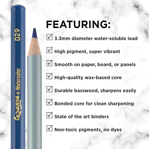 Cezanne JA-9092 Watercolor Pencils - Professional Artist Quality Soft Core Leads thumb #5