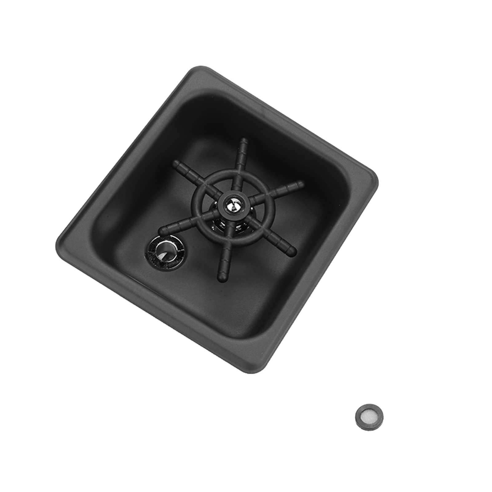 Grifo Enjuagador de Vidrio Mate, Lavavasos Enjuagador de Tazas de Tazas Automático de Acero Inoxidable Negro Limpiador de Lavadoras para Hotel Bar Café Tienda de Té