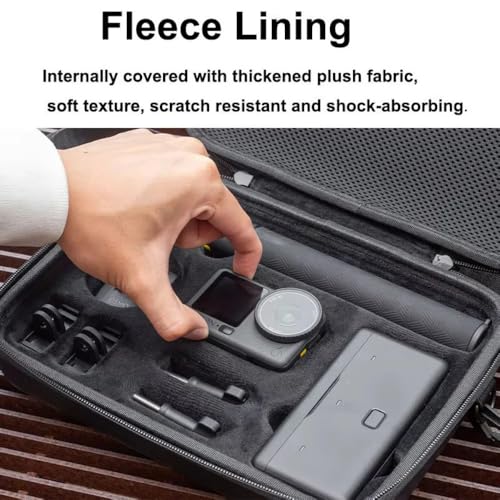 Image of TEKTONIC for Osmo Action 3 Carrying Case for DJI OSMO Action 3 /Action 4 /5Pro /6 Camera, Hard Shell Bag Storage Bag with Shoulder Strap Travel Case for DJI OSMO Action 3 /4 /5pro Camera