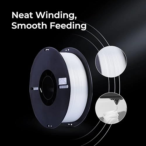 Miniatura 5 de Creality Filamento de impresión 3D de seda, filamento de impresora 3D de 0.069 pulgadas, textura suave, alta dureza, filamento de impresión 3D de