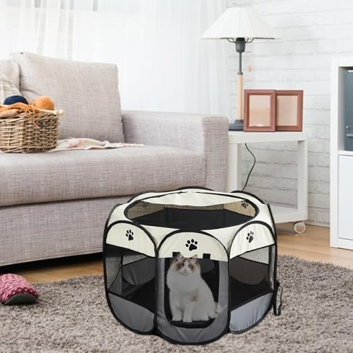 Parc portable pour chiots idéal camping et balades en tissu Oxford pliable - 3