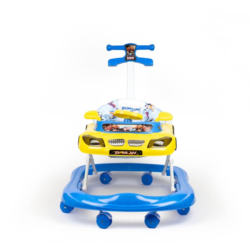 Bumtum Baby Blue & Yellow Racing Car Walker with Music, Parental
