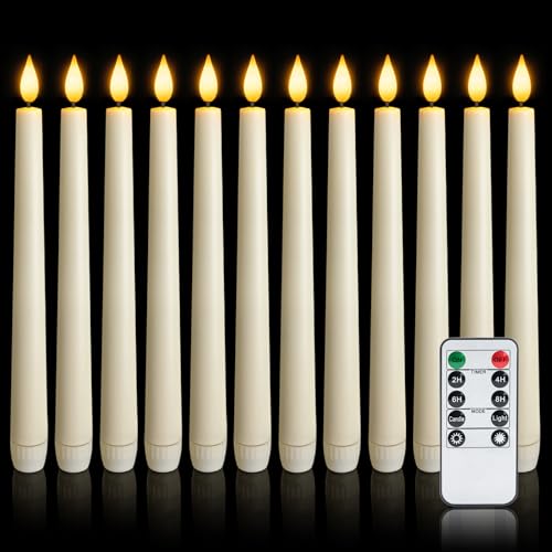 Velas cónicas sin llama para evitar incendios domésticos con temporizador y plástico marfil