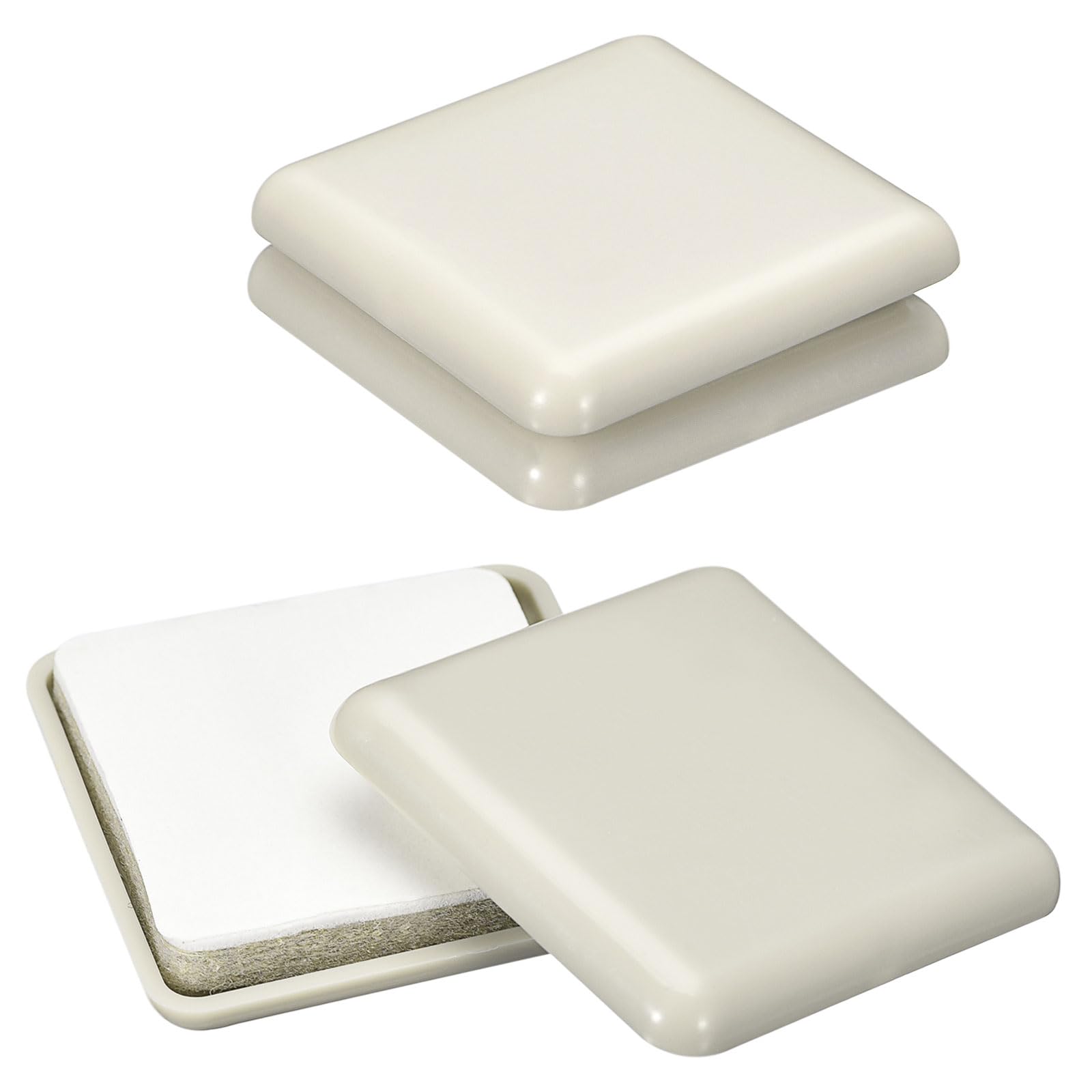 Uxcell Lot De 4 Patins De Meubles Ronds Auto-adhésifs En Plastique Pour Moquette, Carrelage En Vinyle Et Bois Dur (gris