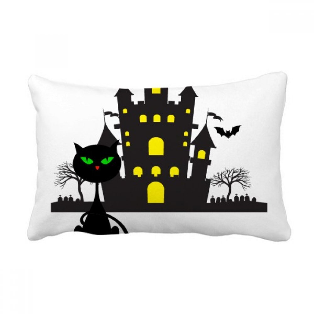 Coussin oreiller lombaire Halloween multicolore 16x24 pouces pour déco maison et cadeau