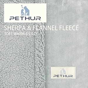   Waterproof-Dog-Blanket-for-Bed-Sherpa-Fleece-Dog-Blankets-for-Large-Dogs-Pet-Blankets-for-Bed-Couch-Sofa-Soft-Plush-Reversible-Furniture-Protector-Light-Gray-XL