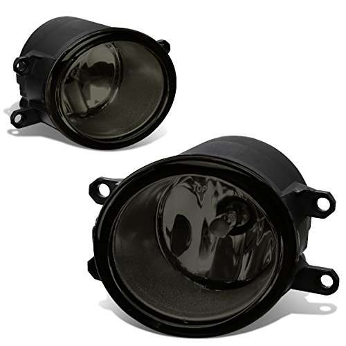 Auto Dynasty Compatible with Yaris/RAV4/Camry Pair of Bumper Driving Fog Lights (Smoked Lens)