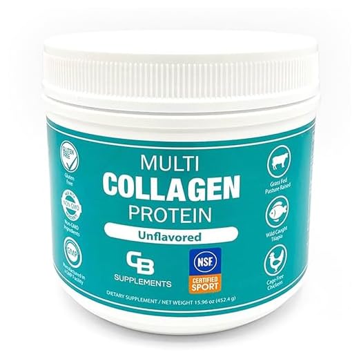 CB Supplements NSF Certified for Sport Multi Collagen Protein Powder Bone, Skin, Hair, and Joint Support | Hydrolyzed Collagen Supplements (58 Servings (Pack of 1), Unflavored)