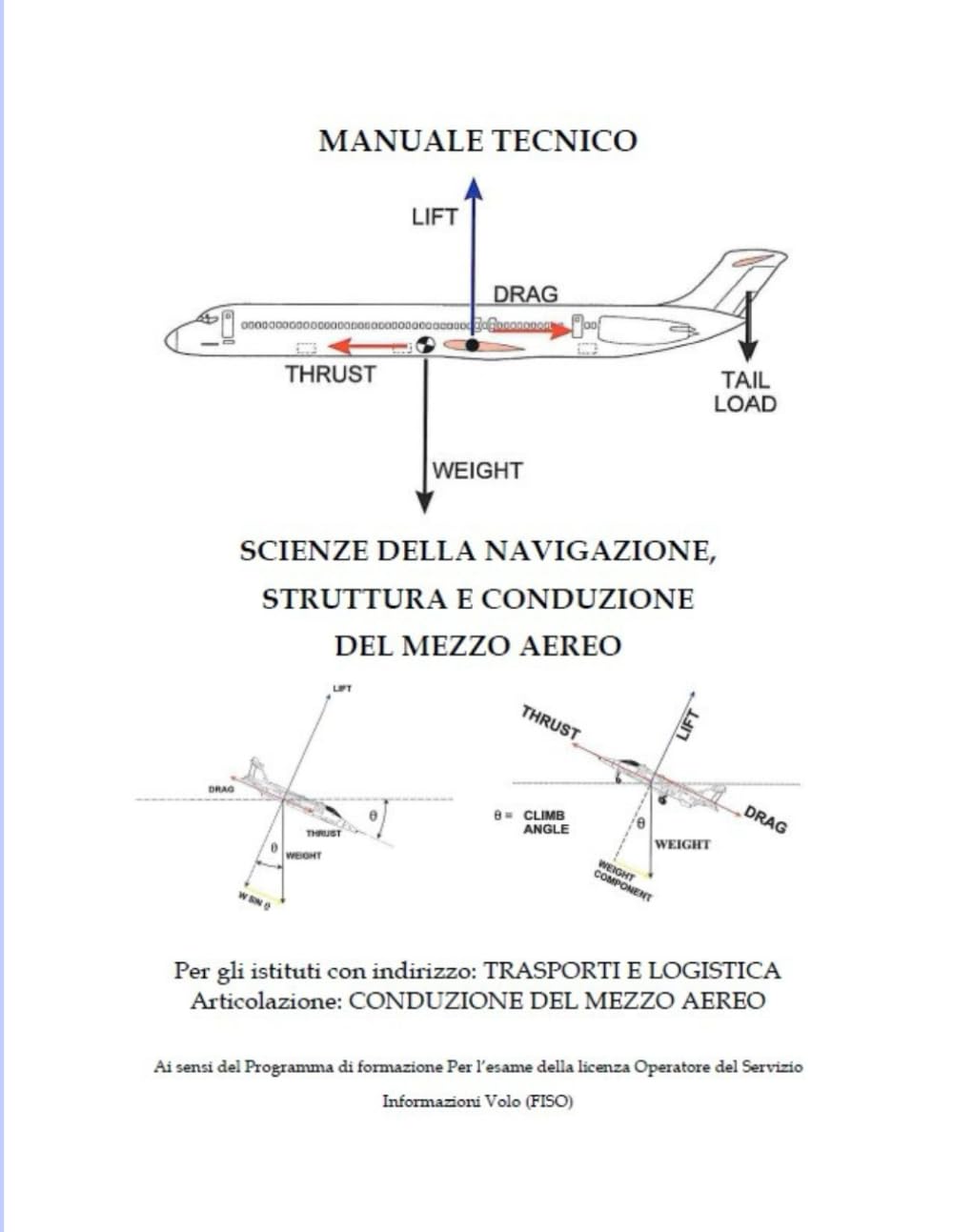 MANUALE TECNICO DI SCIENZE DELLA NAVIGAZIONE, STRUTTURA E CONDUZIONE DEL MEZZO AEREO: Per gli istituti con indirizzo: TRASPORTI E LOGISTICA Articolazione: CONDUZIONE DEL MEZZO AEREO