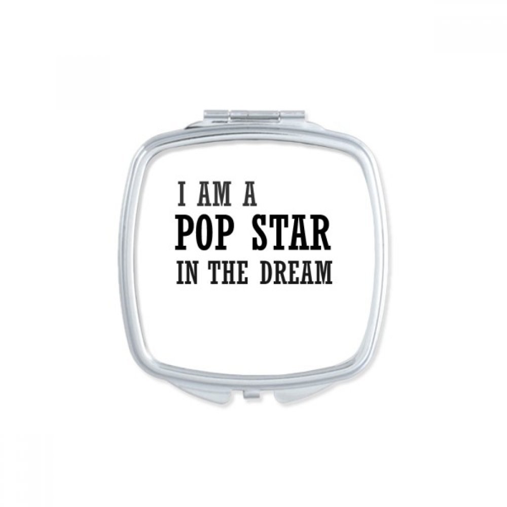 Miroir carré maquillage compact portable Je suis un Pop Star
