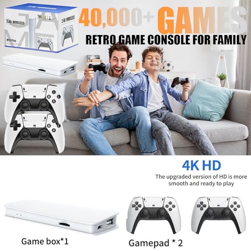 Image of Retro Gaming Console-M15 Retro Game Stick Pro 2026, 4K HDMI video game console with 14 emulators, Stick & Play TV Game Stick with two 2.4G wireless controllers