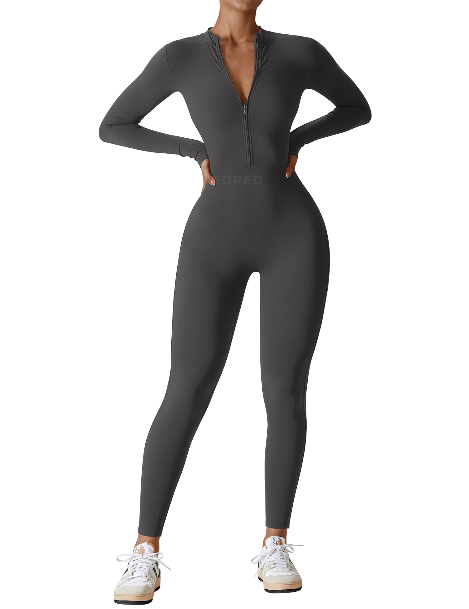 yeoreo Women's Long Sleeve Zip Up Workout Jumpsuit-picture-55