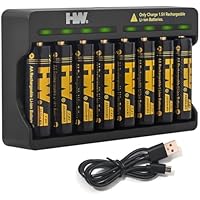 HW 3500mWh Rechargeable AA Batteries with -Pack AA/AAA Charger only .84: eDeal Info
