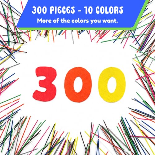 Image of Toy Tree 300 Piece 3D Pen Refill Pack | Compatible with The 3Doodler Start+ Only | 10 Vibrant Colors of Safe Low Temperature PCL Filament 2.5mm Thick | Not Compatible with Other 3D Pens | 2.5mm x 6 inch PCL Filament | 30 of each color | Low temperature & safe for kids | Only compatible with the 3Doodler Start