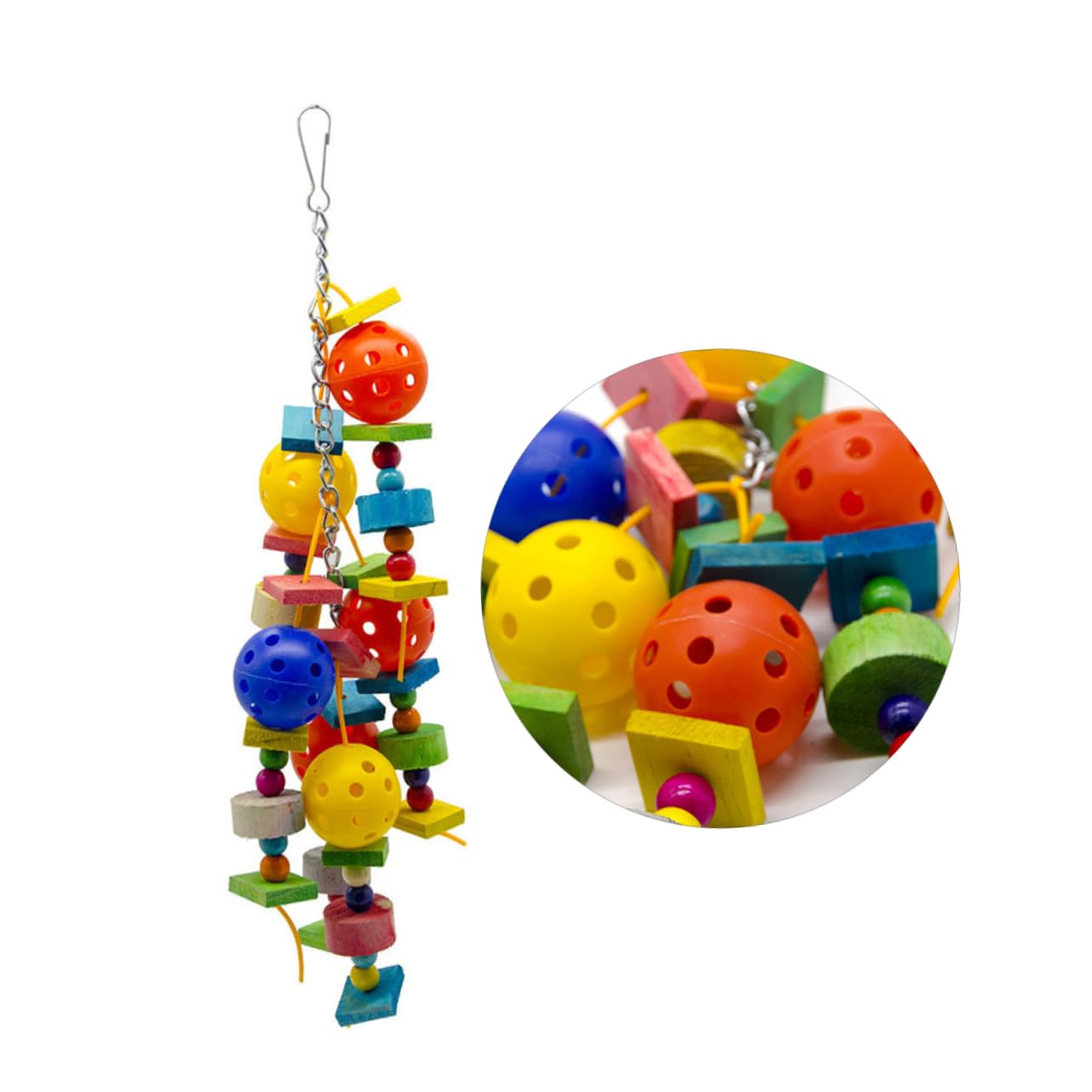 BESPORTBLE 3pezzi Giocattolo Educativo Per Pappagalli Con Blocchi e Sfere Cave Accessori Appesi Per Uccelli Gioco Interattivo Per Pappagallini e Altri Uccelli Di Piccole