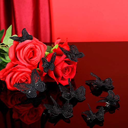Willbond 18 Pieces Butterfly Hair Clip Halloween Lace Hair Bows Embroidery Butterfly Hair Pins Hair Accessories For Halloween Cosplaying Women thumb #1