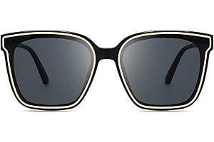 ZELOOL Vintage Polarized Square Sunglasses for Women and Men