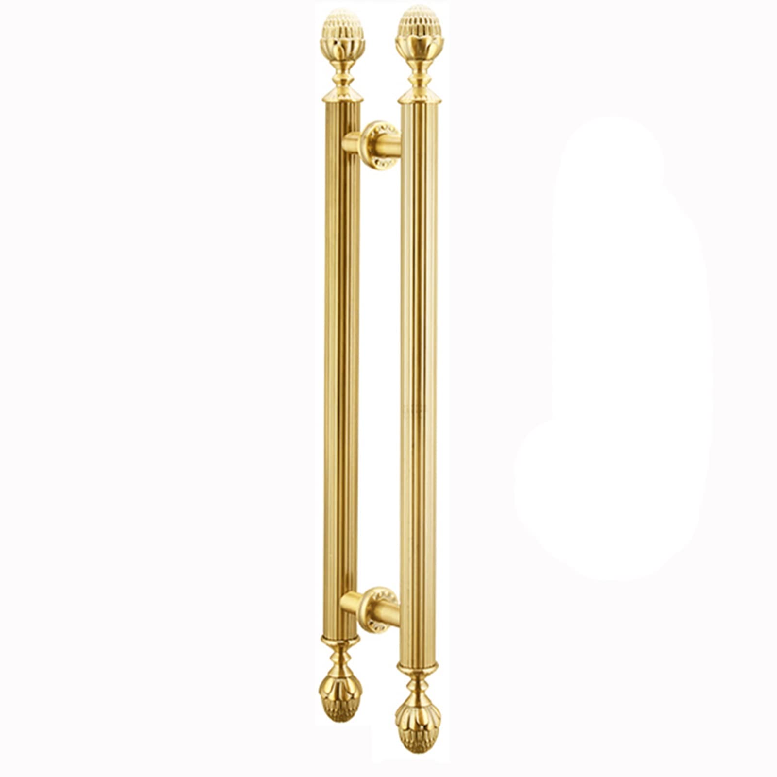 DFGHNBVC Door Handle Modern Entry Door Handle Push Pull Door Handles, 20/24/27/31/35/39/43/47Inch Long, Round Glass Shower Door Handle, Double Sided Mount Indoor Barn Door Handles,Gold-110Cm/43.3In