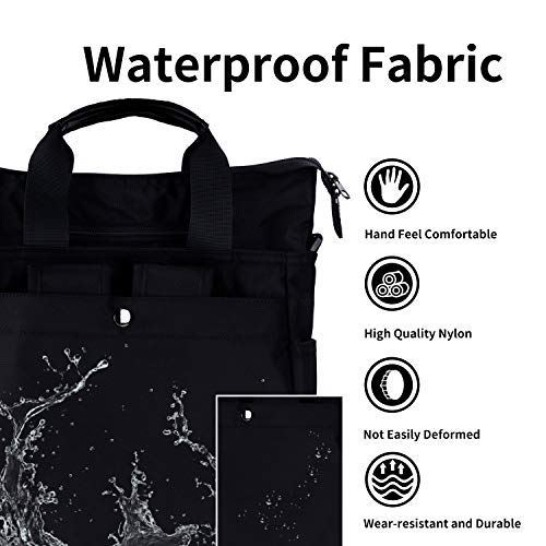 AMJ Laptop Bag for Women Men, Durable Tablet Sleeve Black