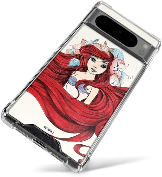Skinit Clear Phone Case Compatible with Google Pixel 8 Pro - Officially Licensed Disney The Little Mermaid Ariel Illustration Design