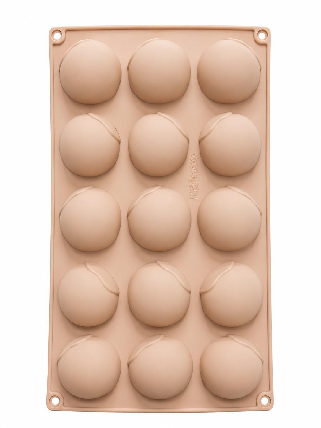 Zeinwap Small 15-Cavity Semi Sphere Silicone Chocolate Mould Non-Stick, Half Sphere Silicone Baking Molds For Making Jelly, Chocolates And Cake, 15 x 10 x 3 Cm