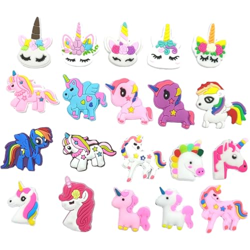 LJFEA 20 Stück Einhorn-Motiv Schuh Charms,...
