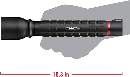 Miniatura 6 de Coast XP18R 3650 lúmenes USB-C recargable linterna LED de doble potencia con enfoque deslizante de haz puro y construcción de aluminio de grado